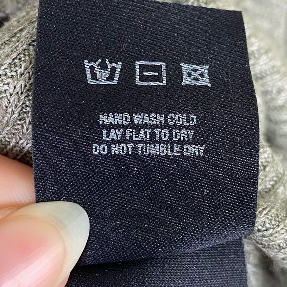 Maeve by Anthropologie Grey Ribbed Wide Sleeve Cowl Neck Sweater - Picture 5 of 6